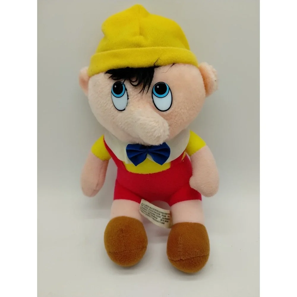 Vintage Disney Pinocchio Plush Doll Taiwan Walt Disney Productions 1980s Stuffed